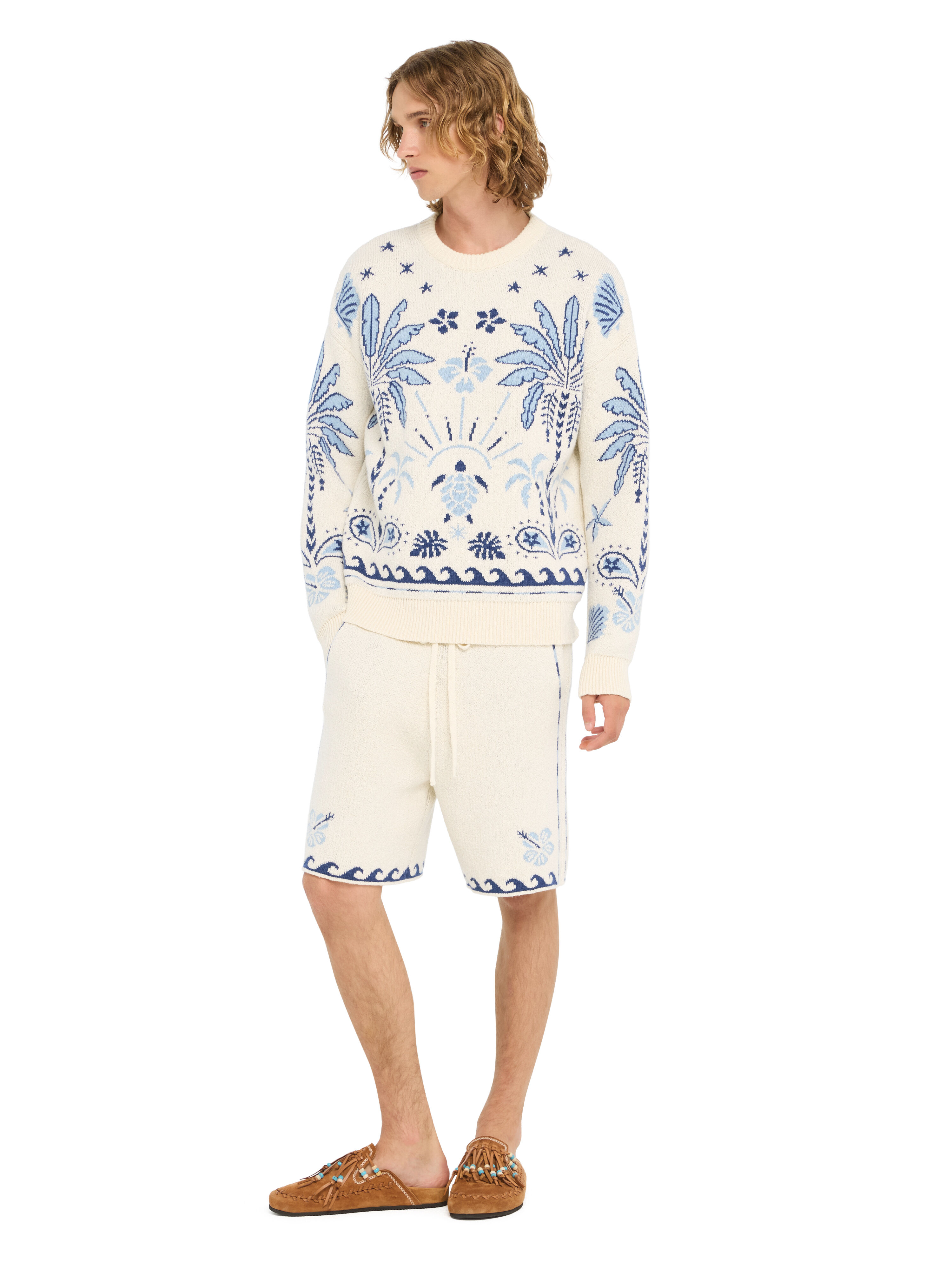 Island Heritage Jacquard Wool-Cotton Bermudas