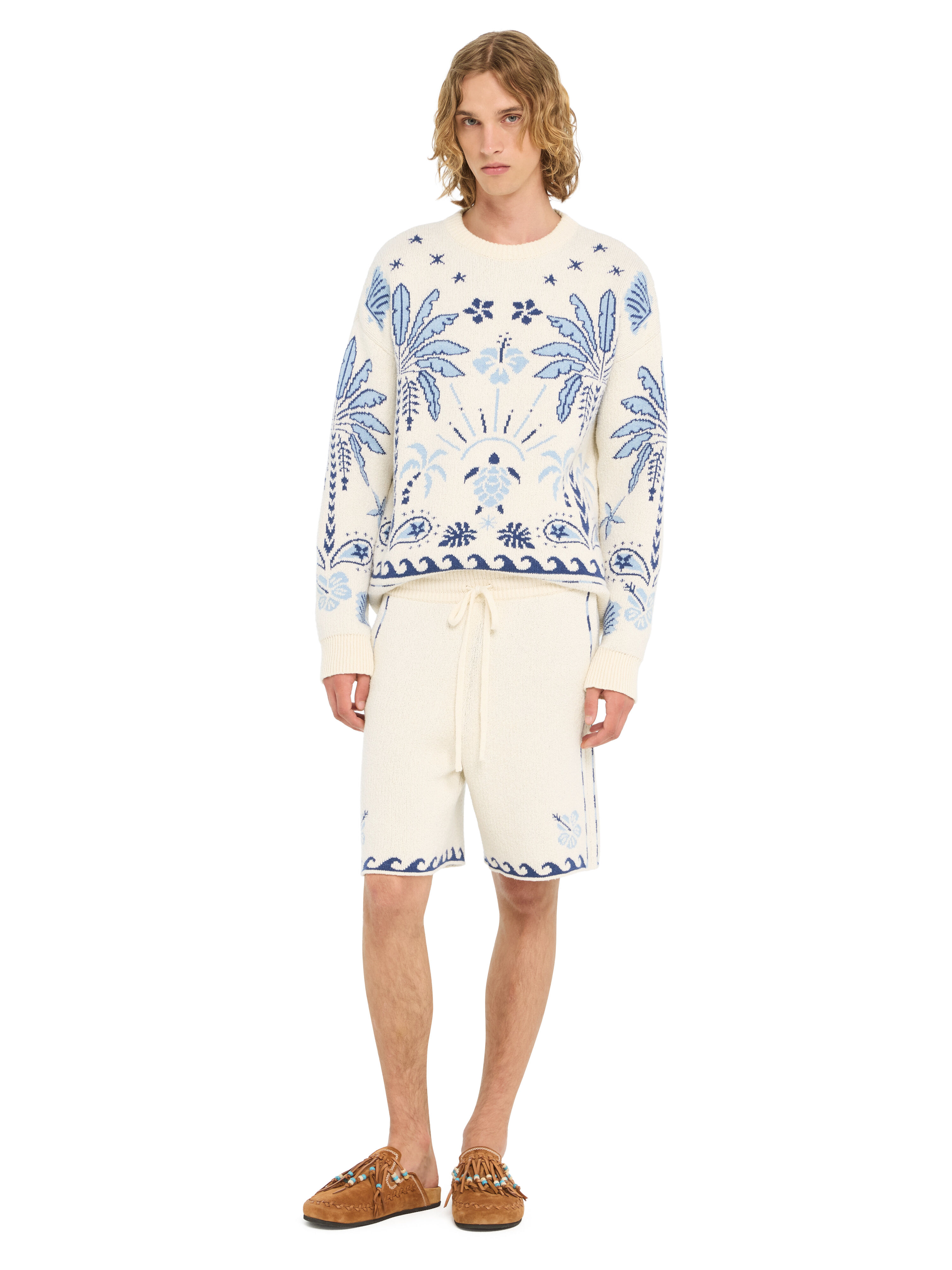 Island Heritage Jacquard Wool-Cotton Bermudas
