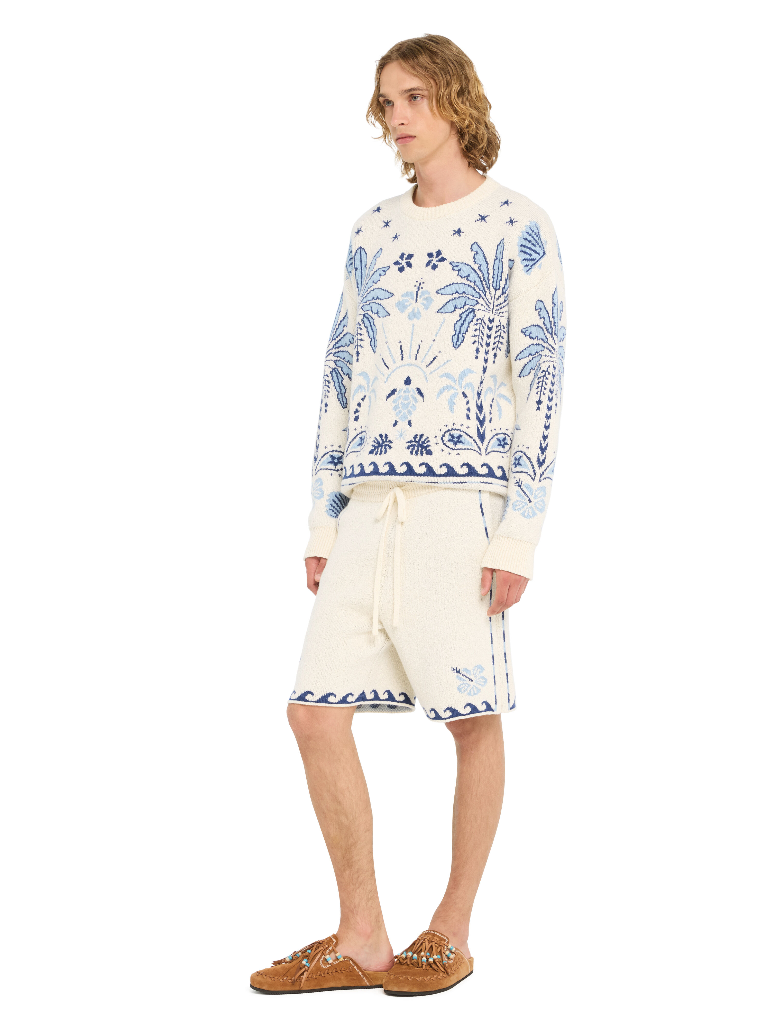 Island Heritage Jacquard Wool-Cotton Bermudas