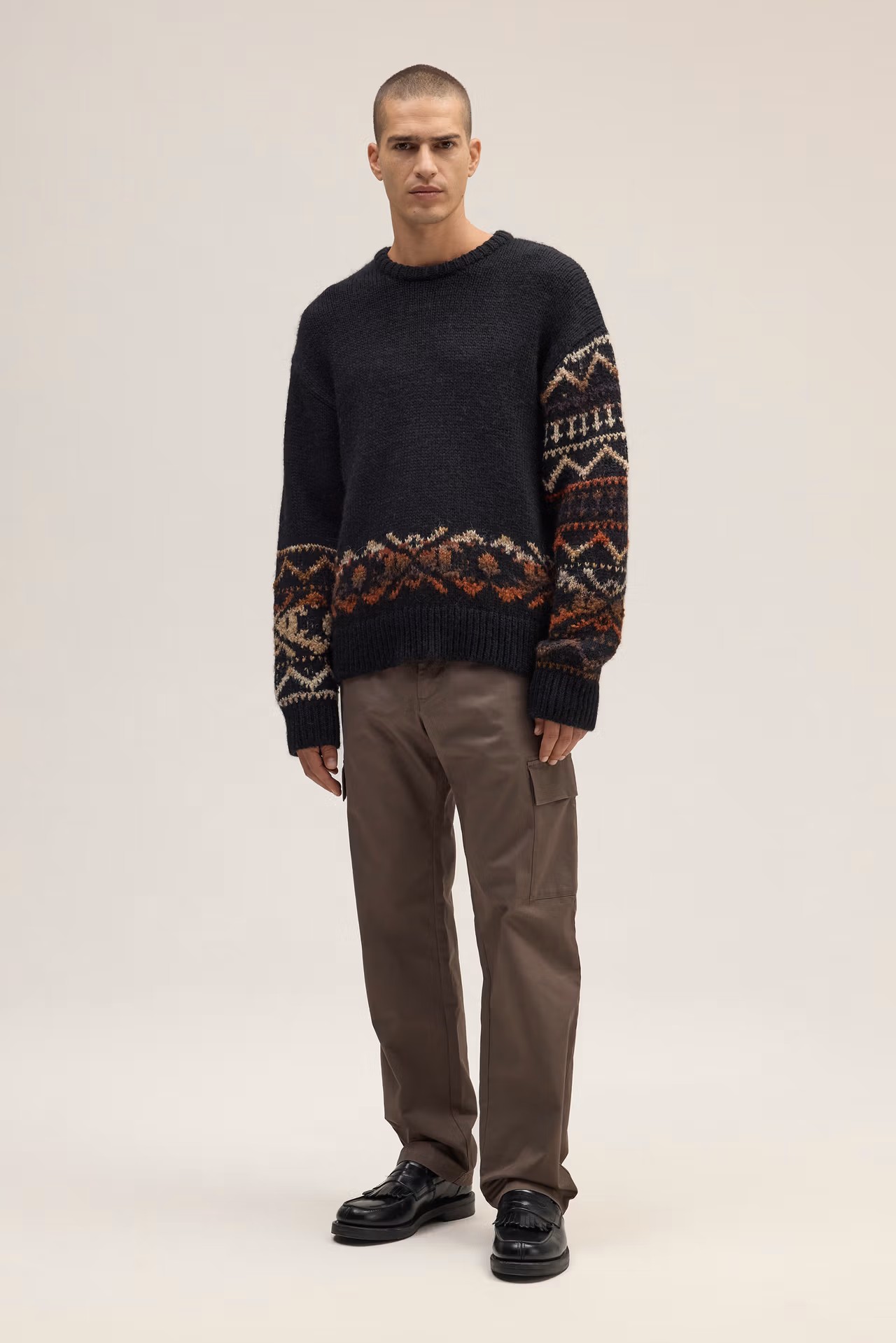 Artisan Alpaca-Blend Chunky Crew Neck