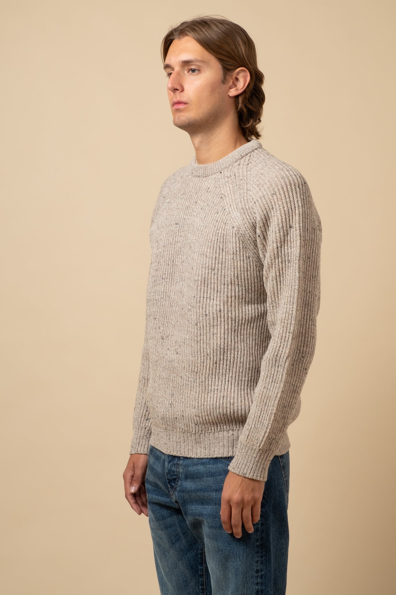 Heritage Rib-Knit Merino Crew Neck