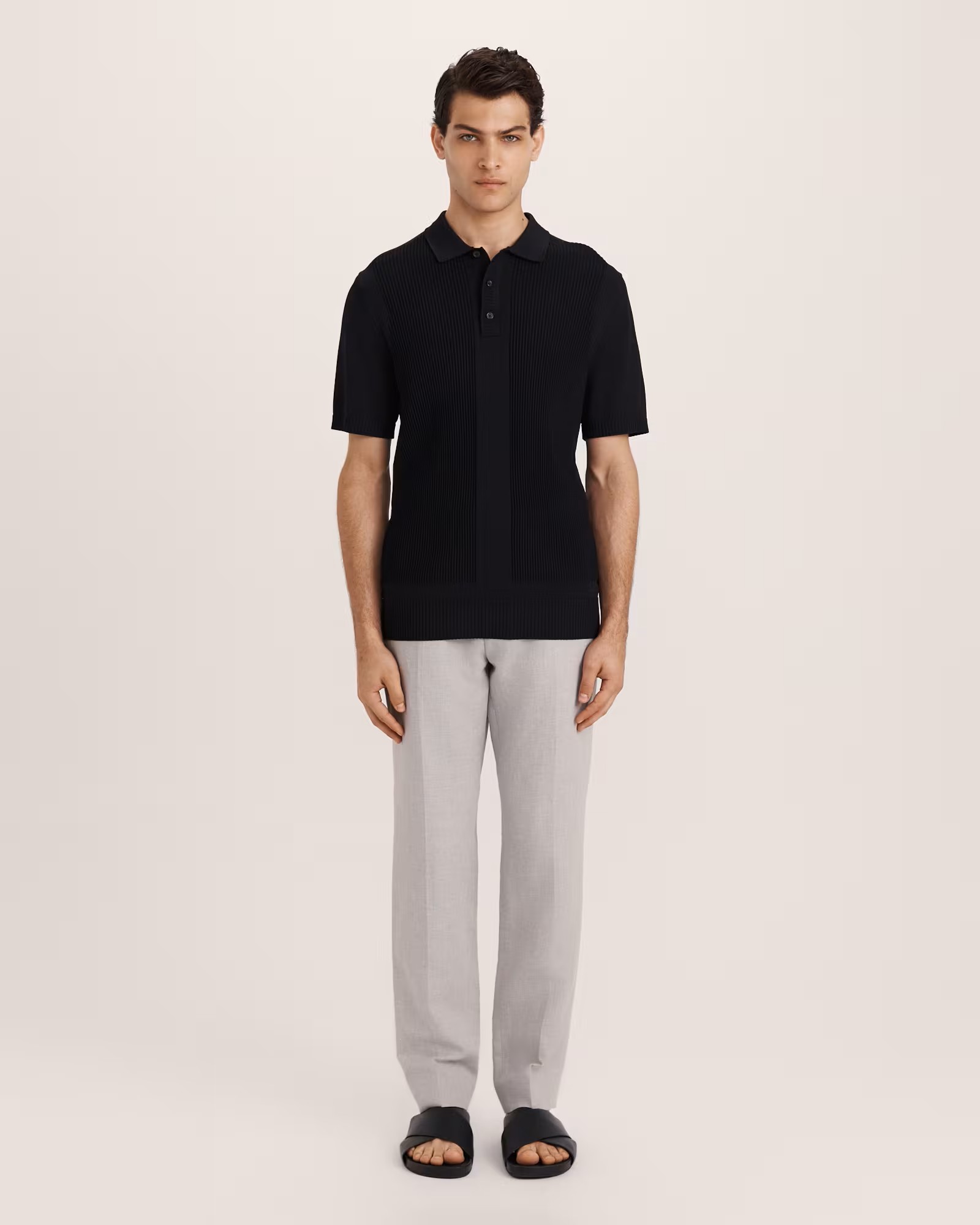 Engineered Textured Knit Polo
