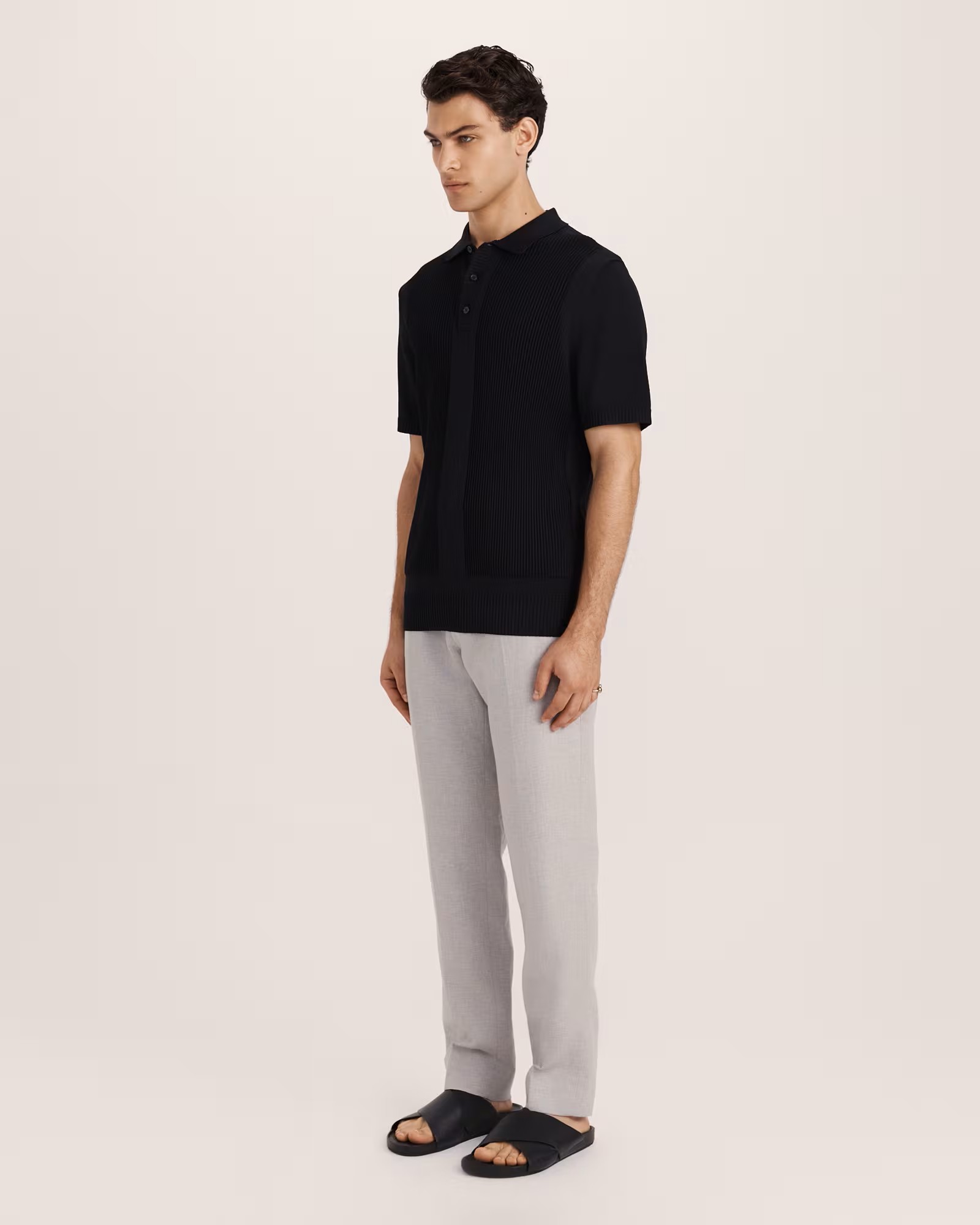Engineered Textured Knit Polo