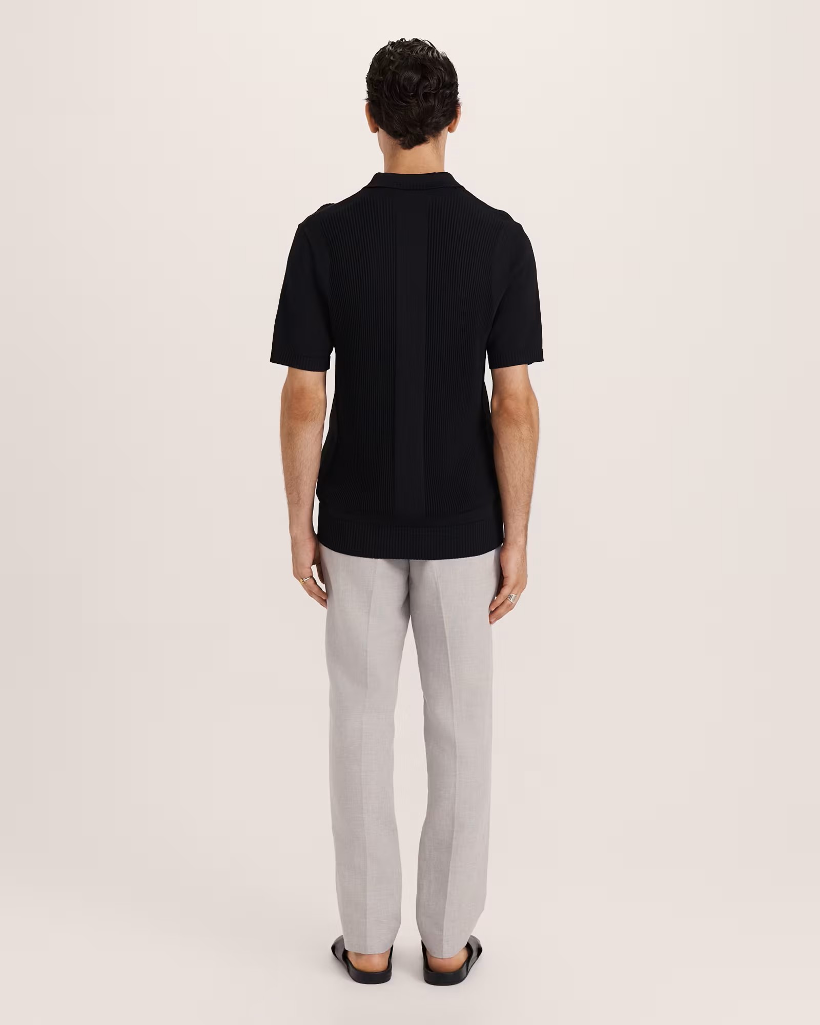 Engineered Textured Knit Polo