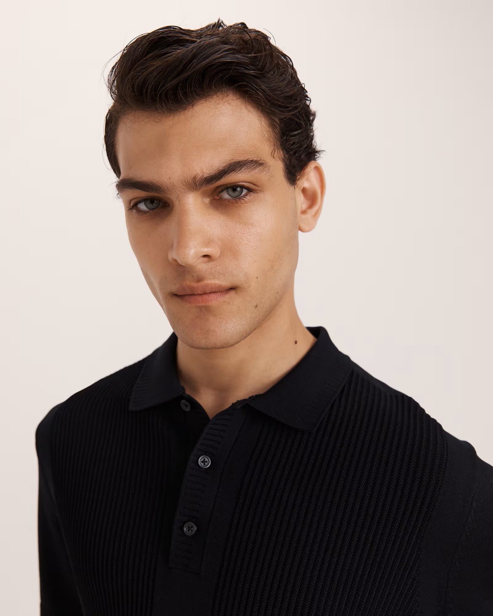 Engineered Textured Knit Polo