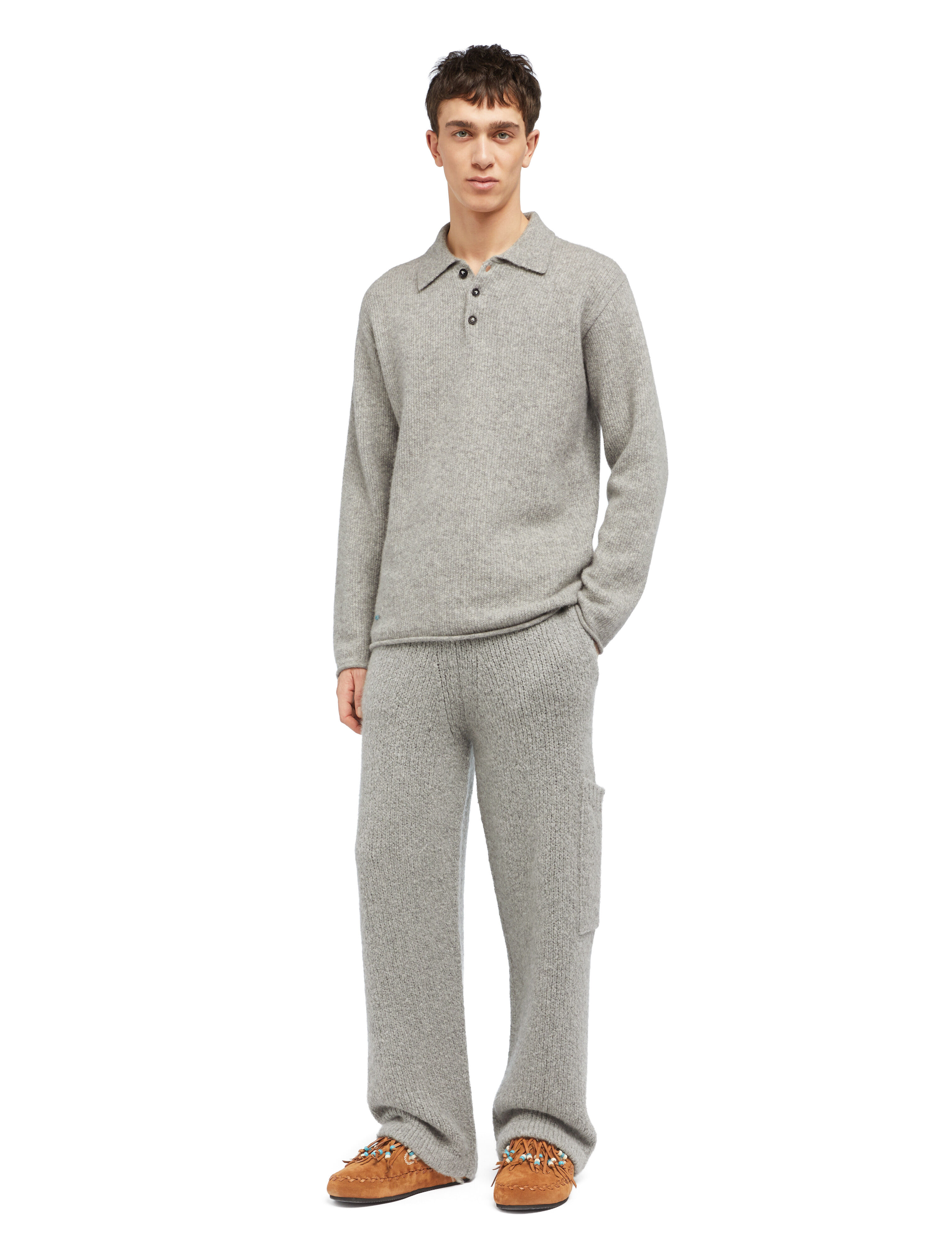 Luxury Cashmere-Silk Ribbed Polo