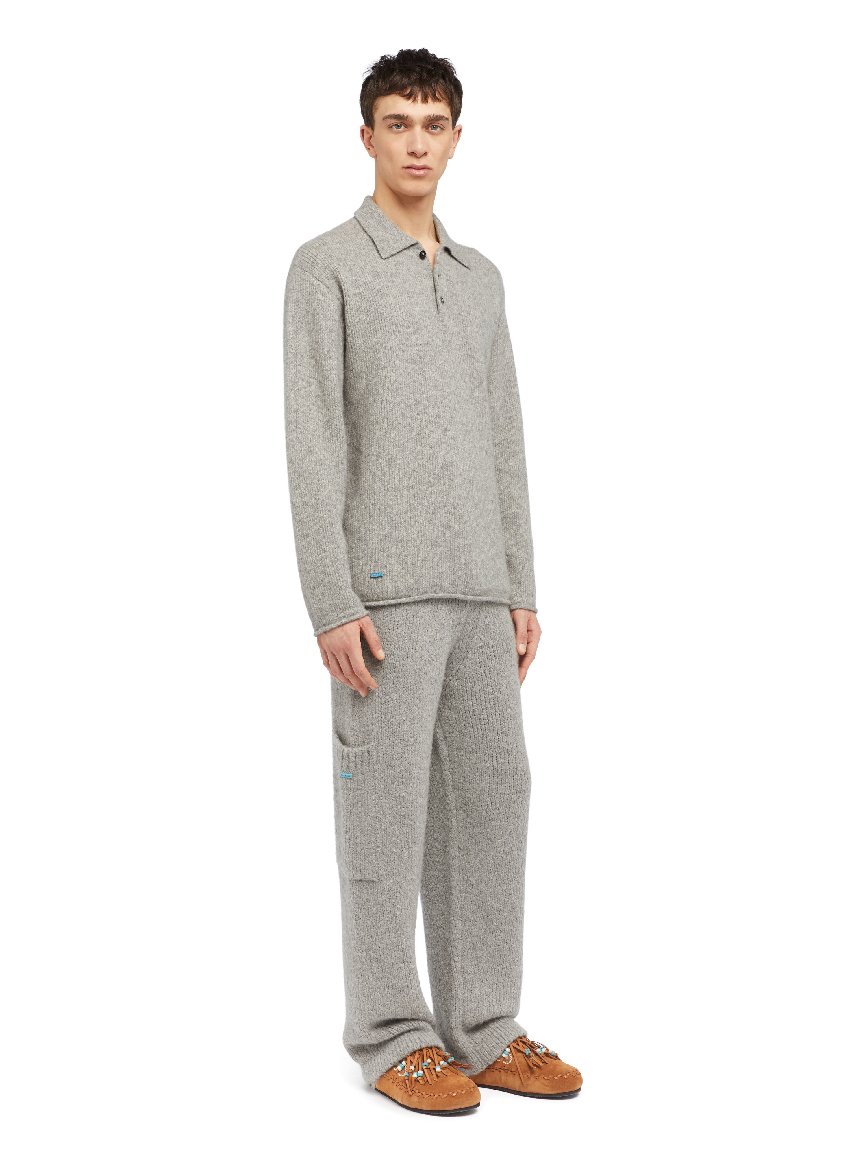 Luxury Cashmere-Silk Ribbed Polo