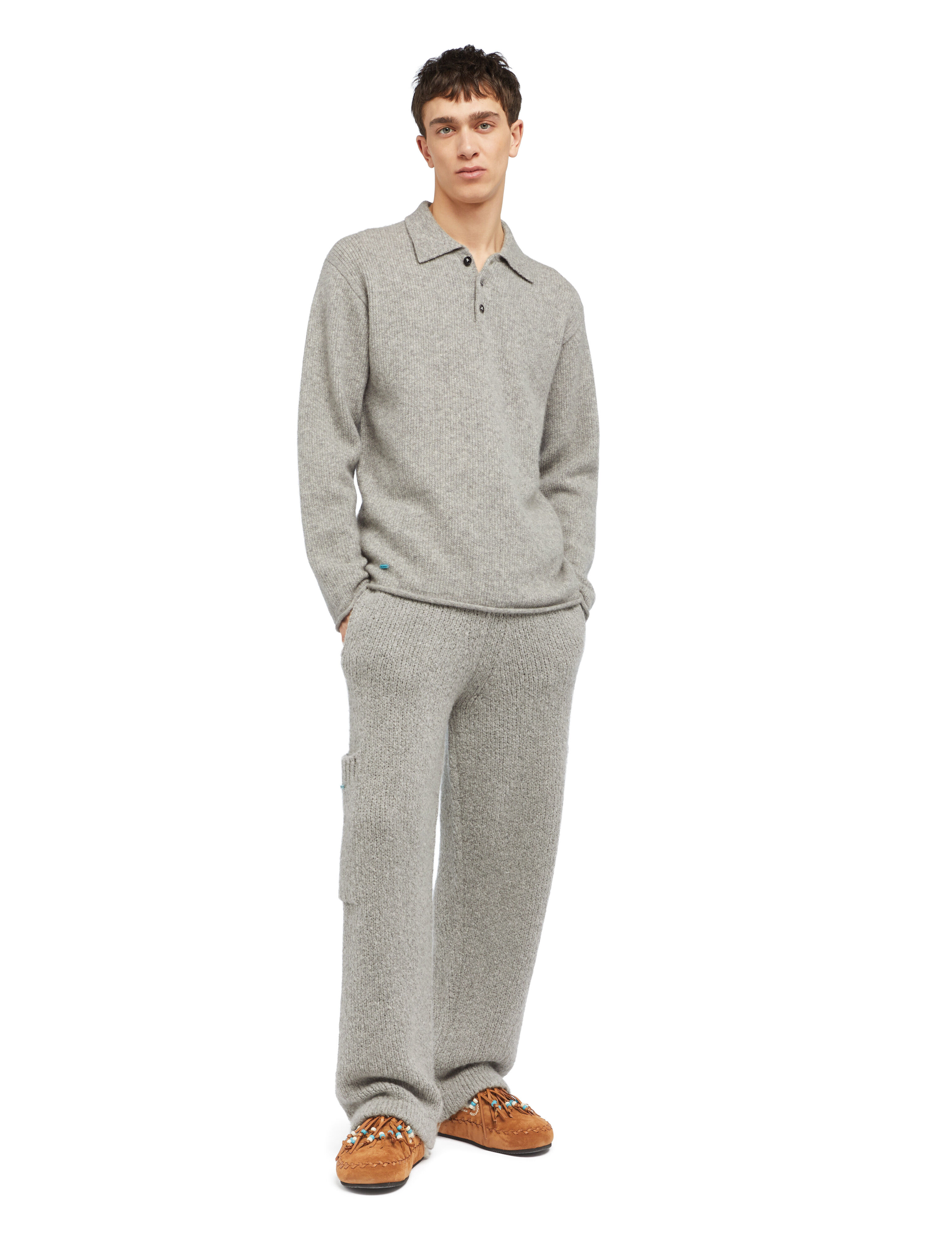 Luxury Cashmere-Silk Ribbed Polo