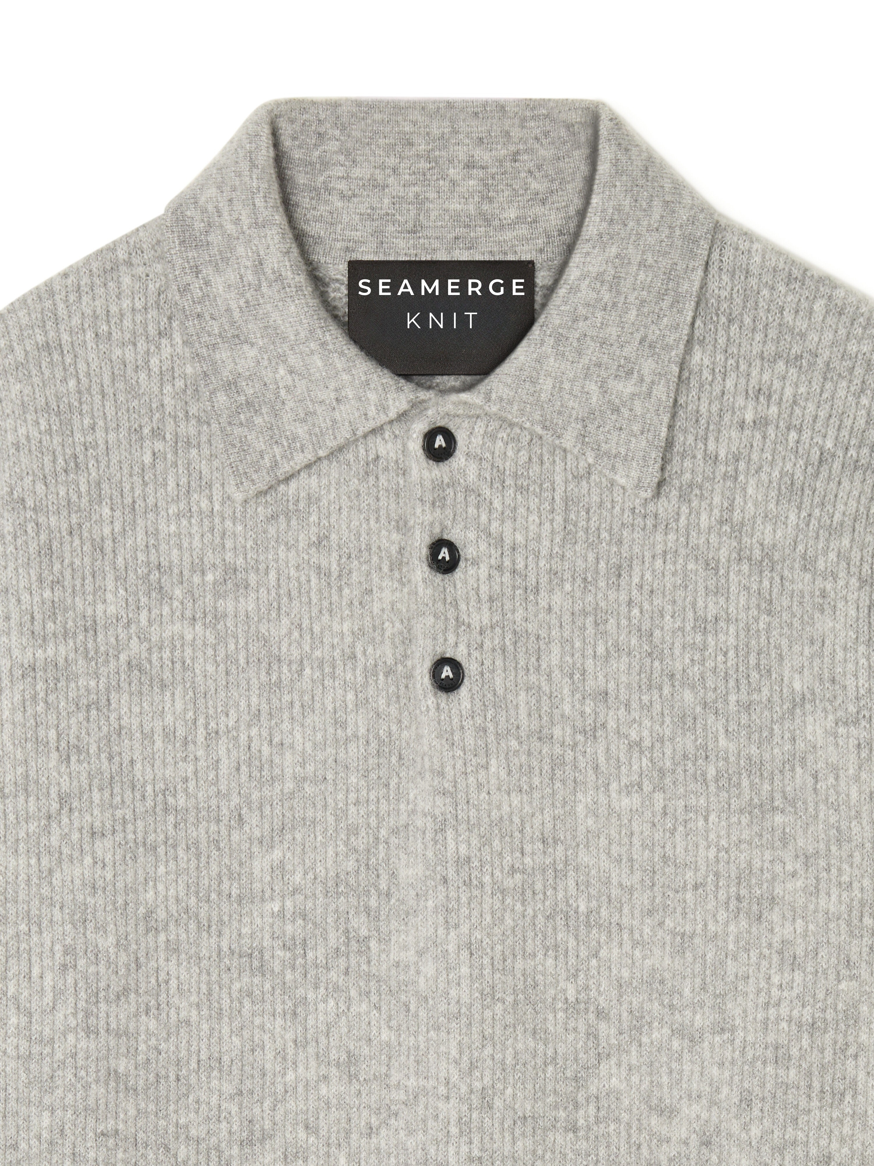 Luxury Cashmere-Silk Ribbed Polo