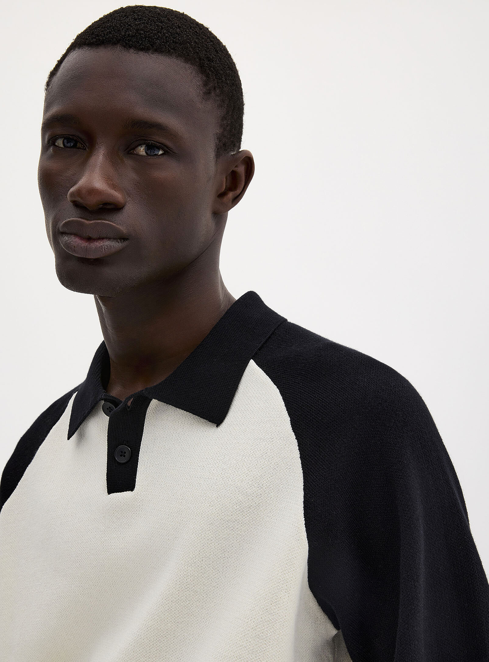 Raglan Sleeve Contrast Polo