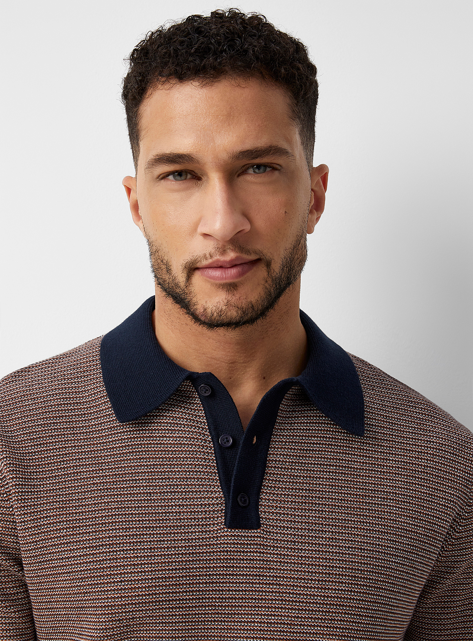 Retro Stripe Recycled Cotton Polo