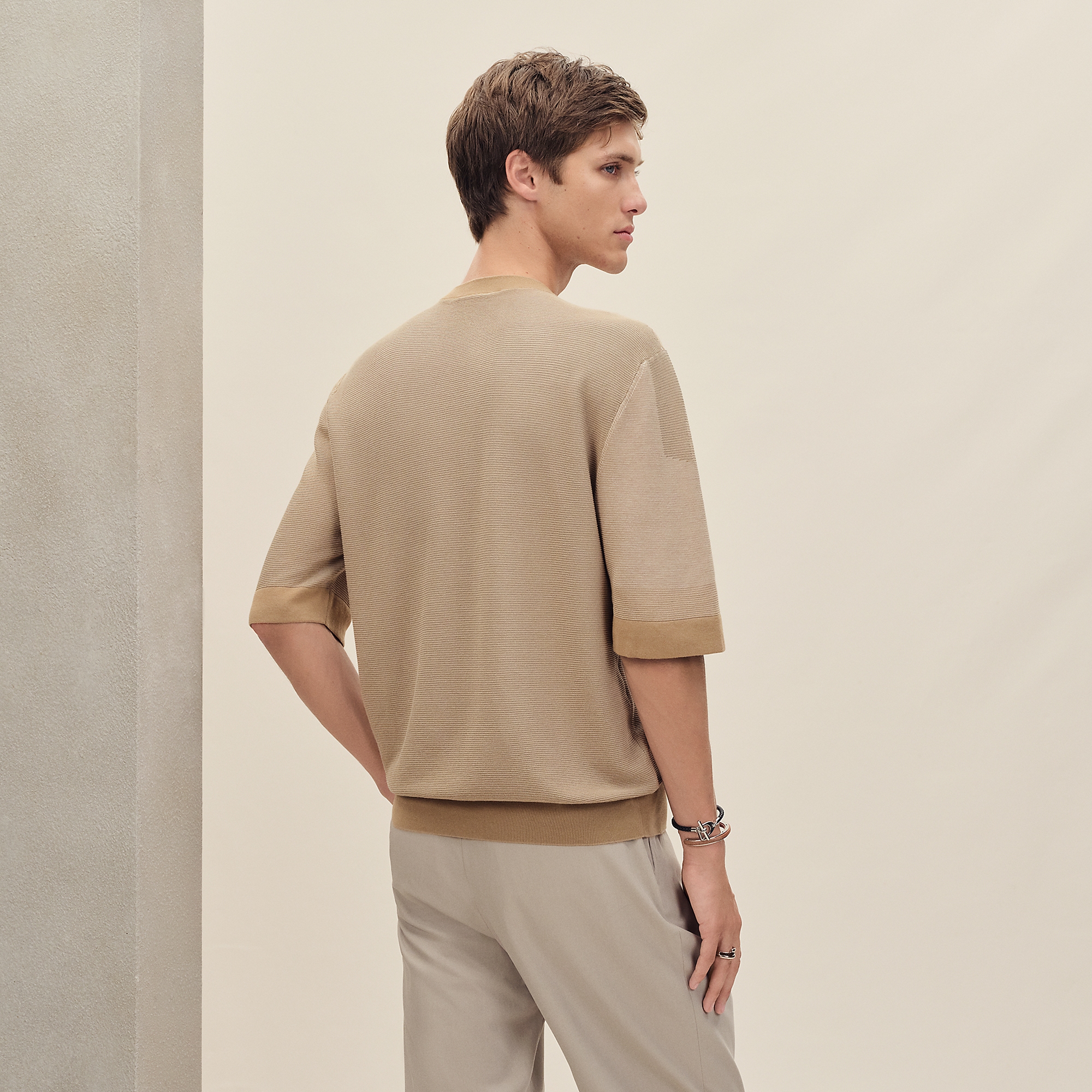 Men’s Big Maillon Short-Sleeve Cotton Sweater