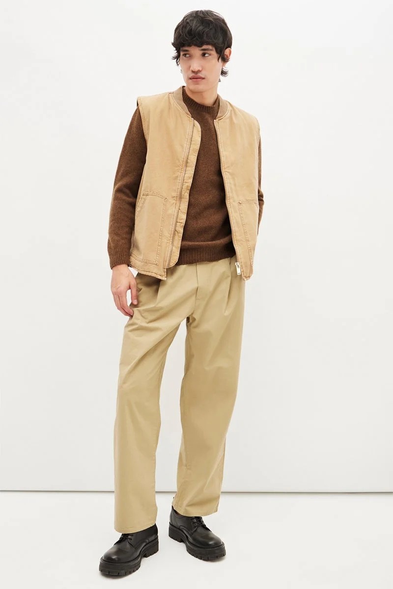 Men’s Brown Heritage Wool-Blend Sweater