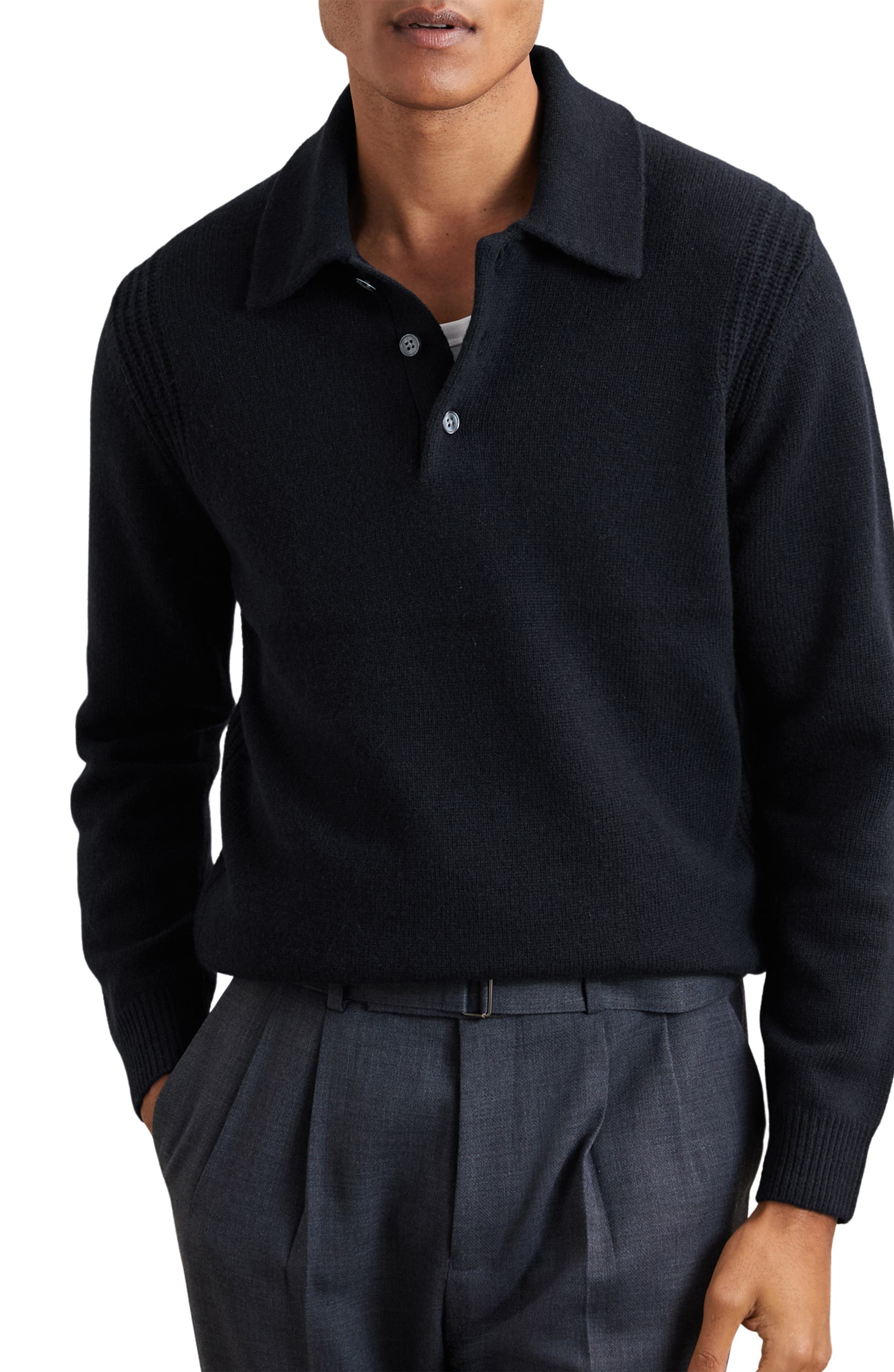 Men’s Deansgate Wool & Cashmere Polo Sweater
