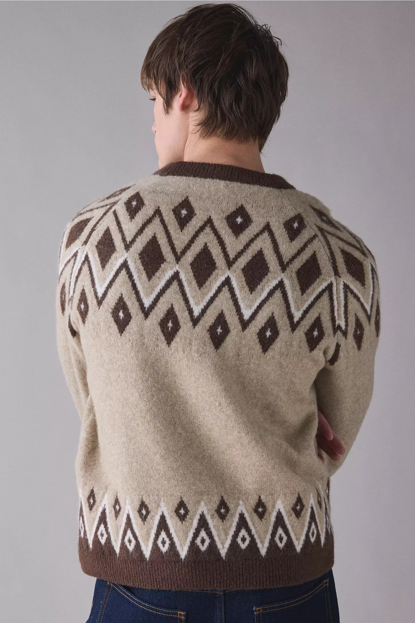 Men’s Fair isle Everyday Cozy Crew Neck Sweater