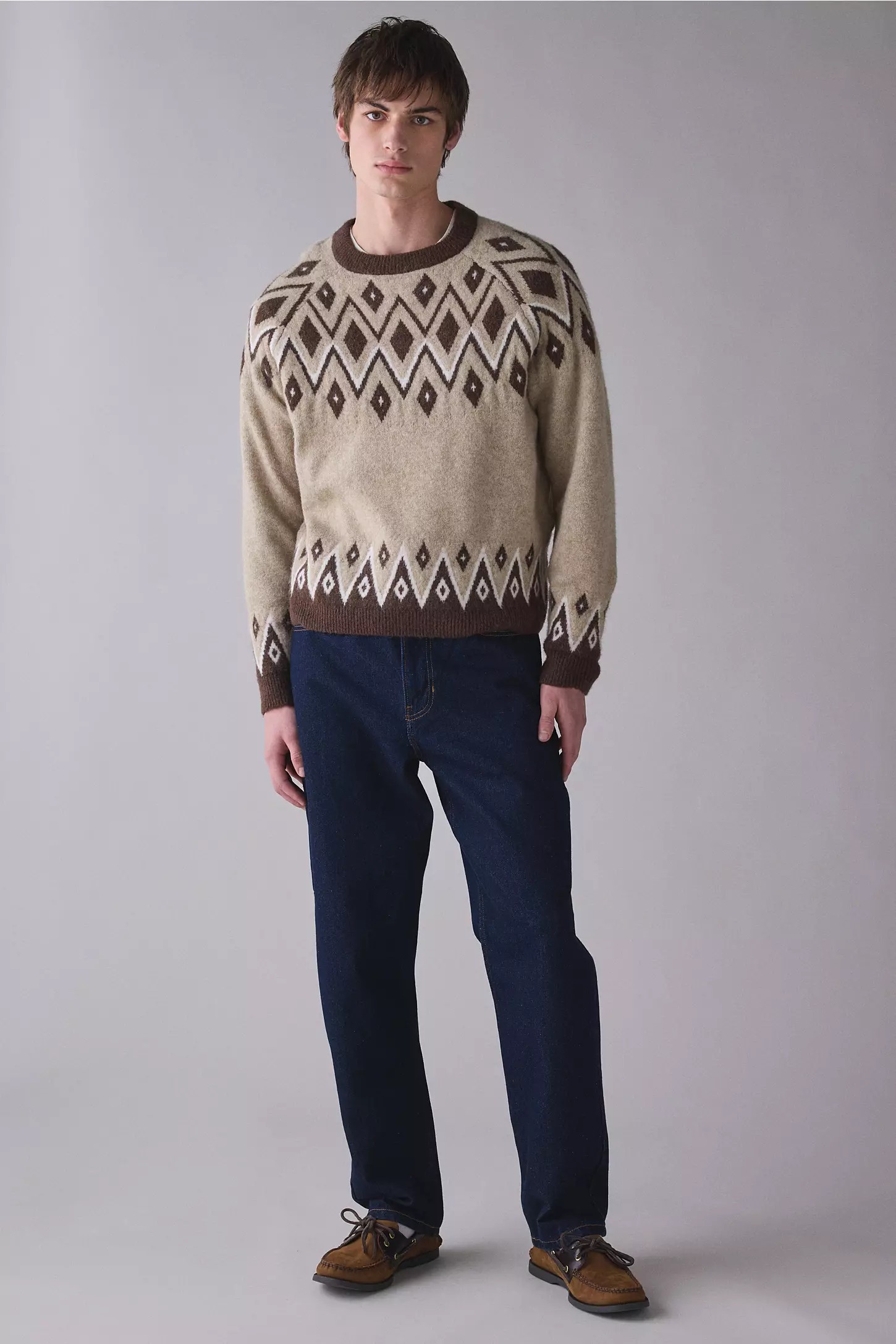 Men’s Fair isle Everyday Cozy Crew Neck Sweater