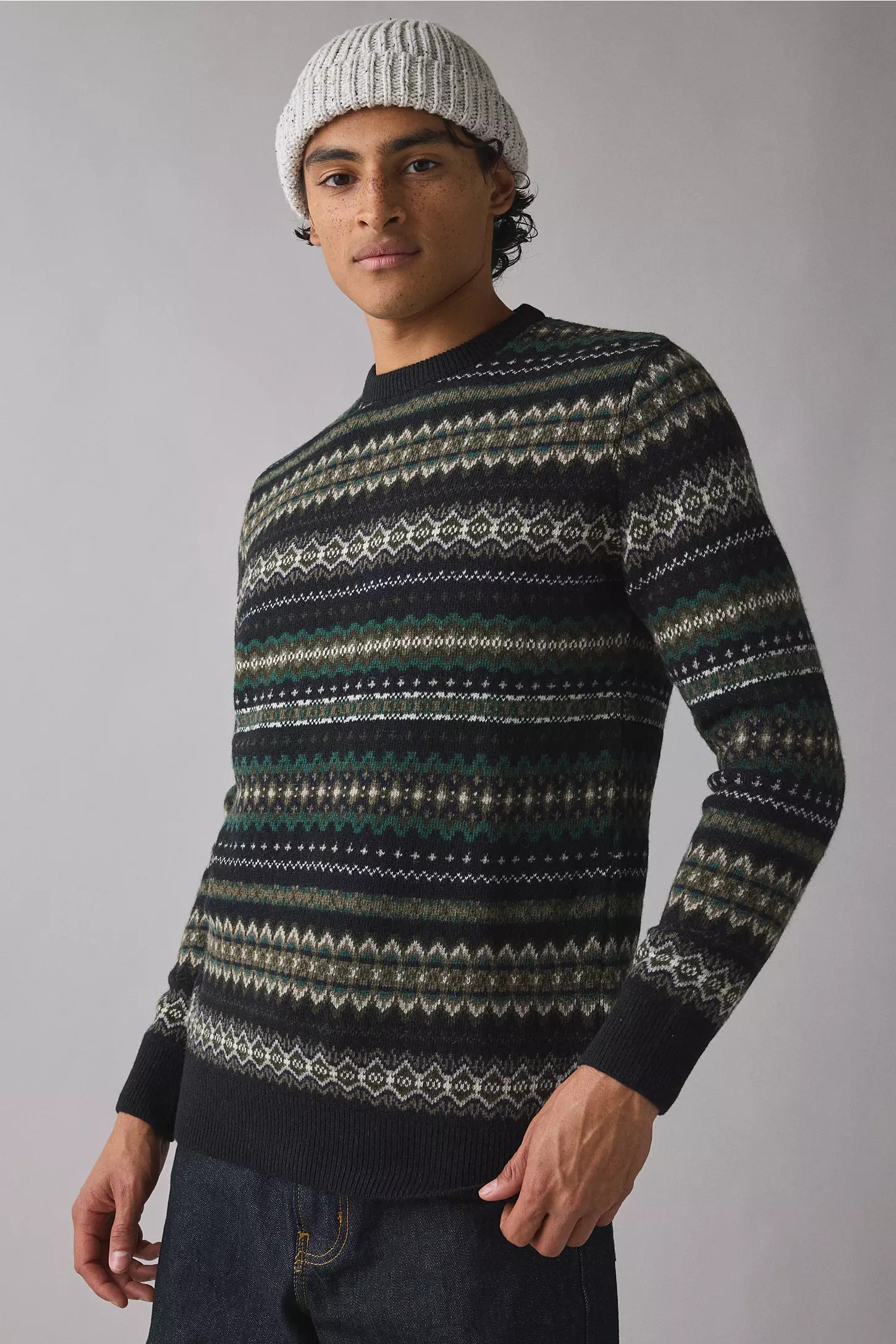 Men’s Heritage Fair Isle Crew Neck Sweater