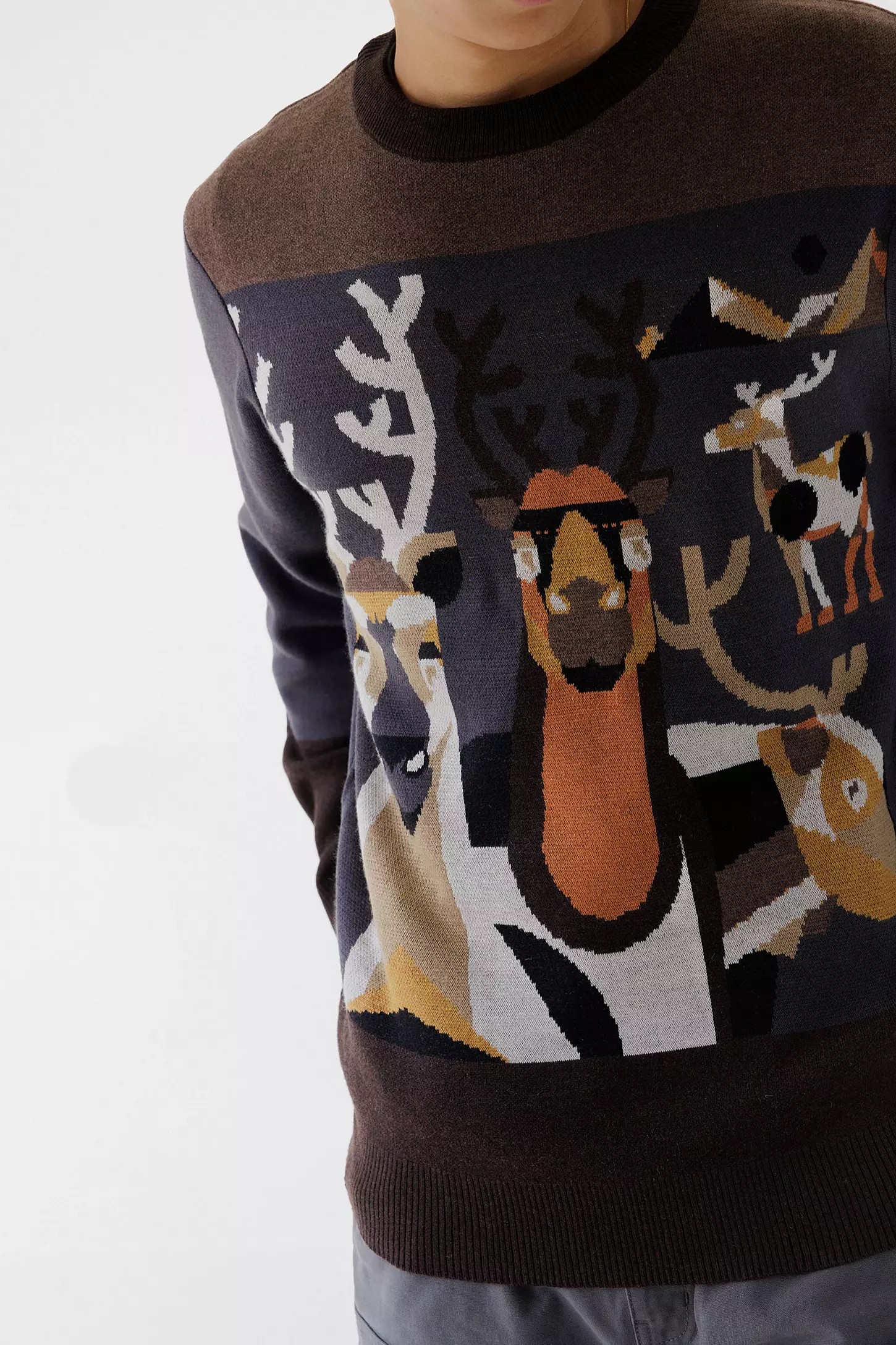 Men’s Highline Allover Pattern Crew Neck Sweater