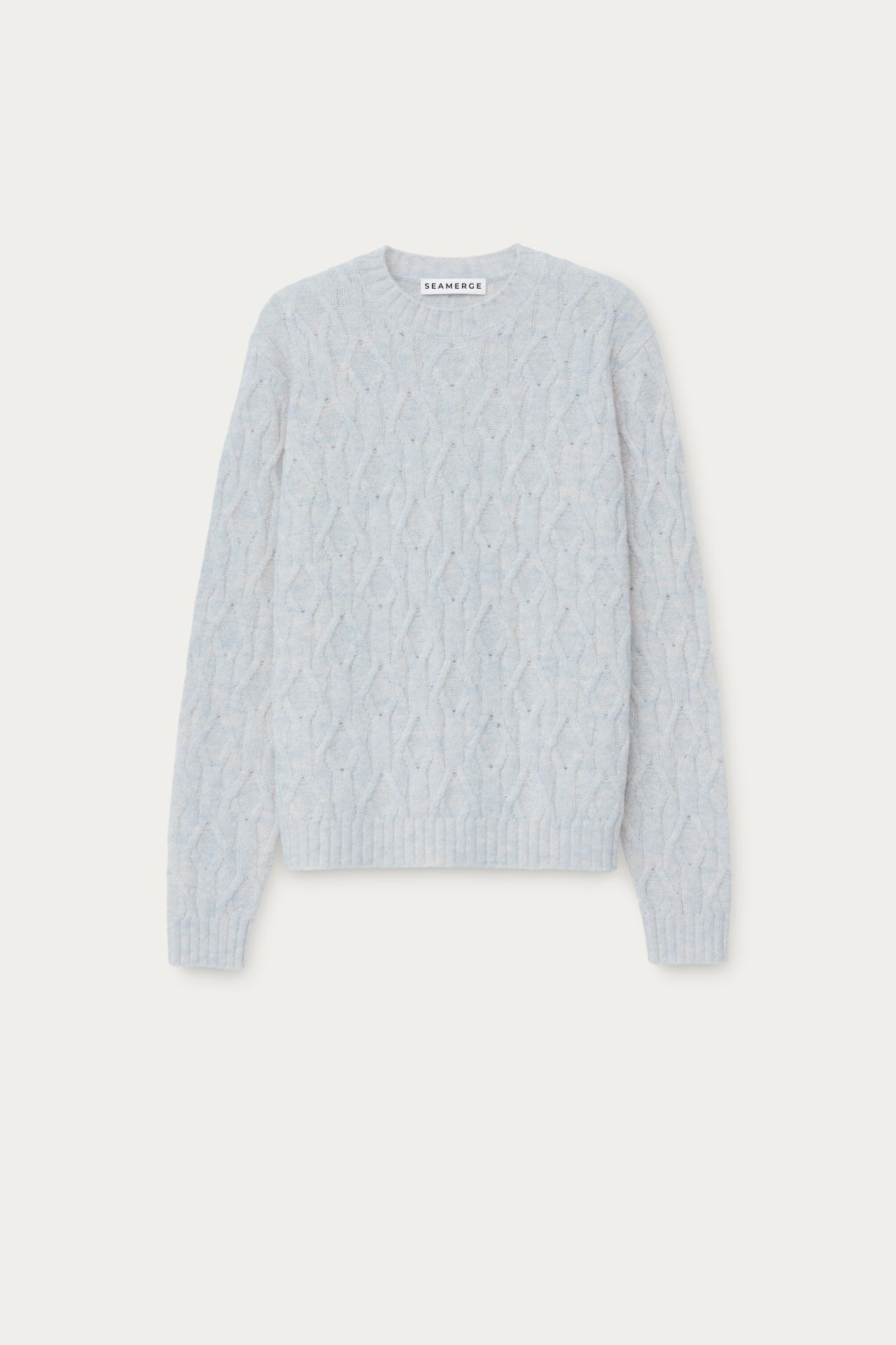 Men’s Luxury Cashmere-Silk Cable Knit Sweater