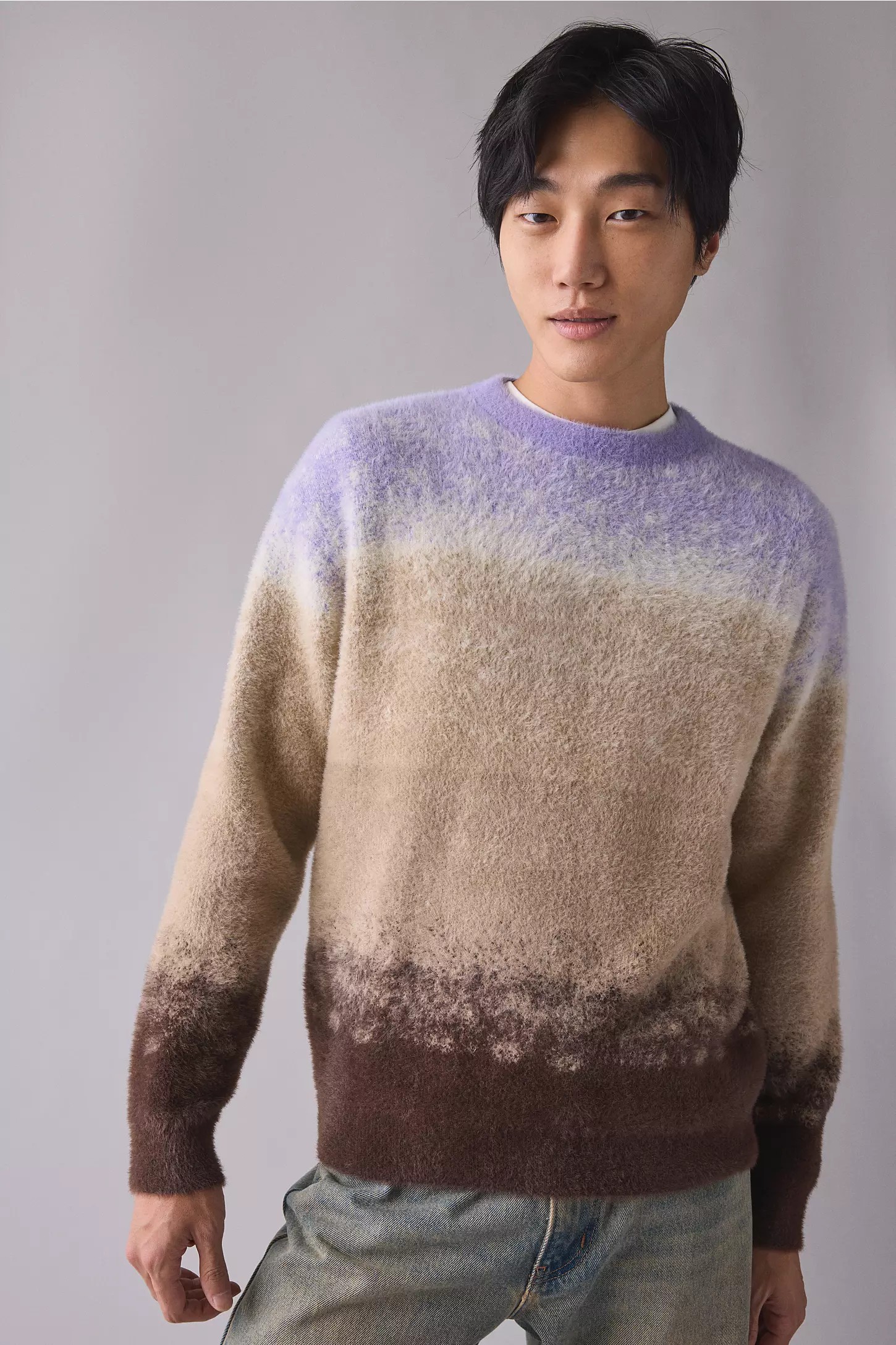 Men’s Tee Gradient Knit Crew Neck Sweater