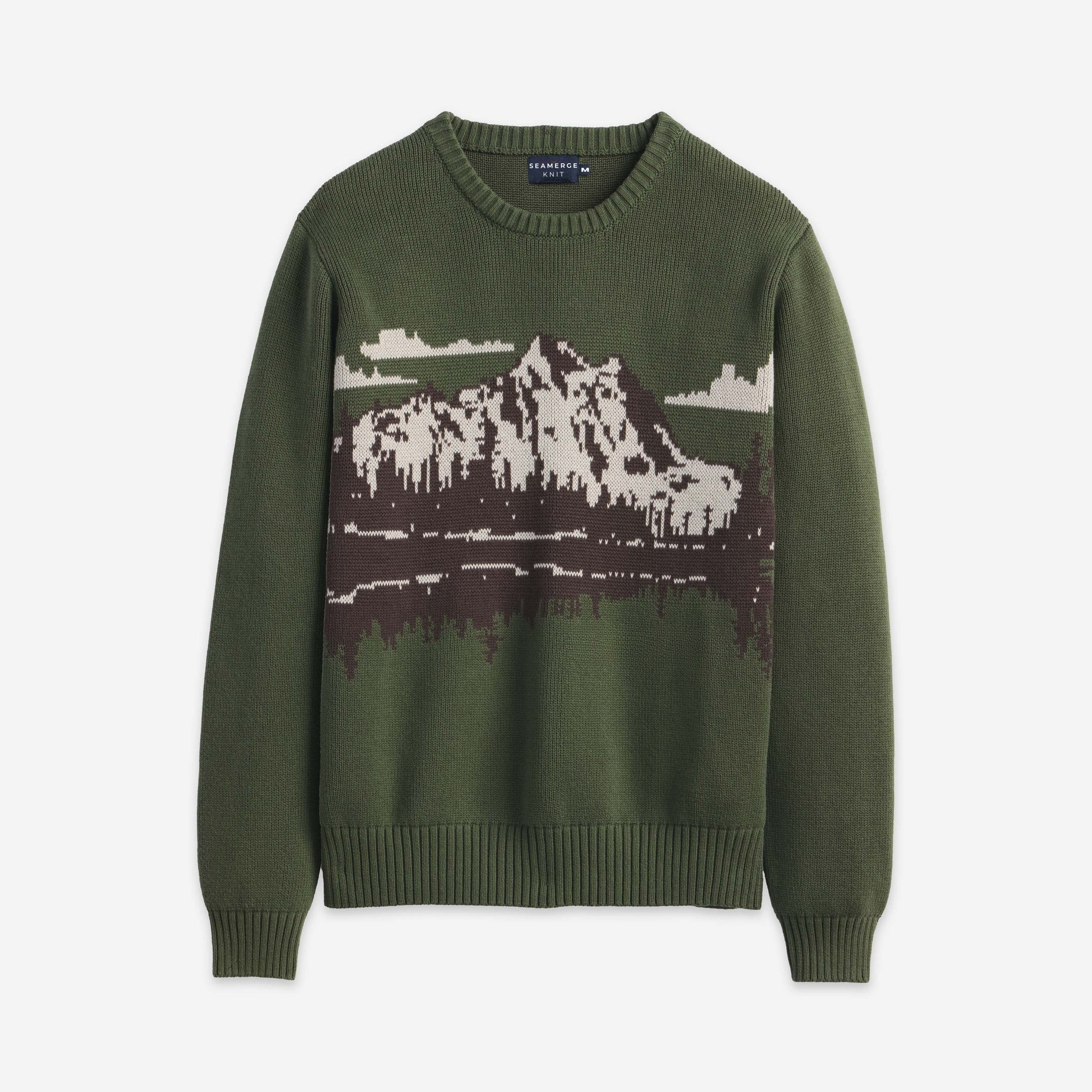 Men’s Western Lake Scene Cotton Sweater