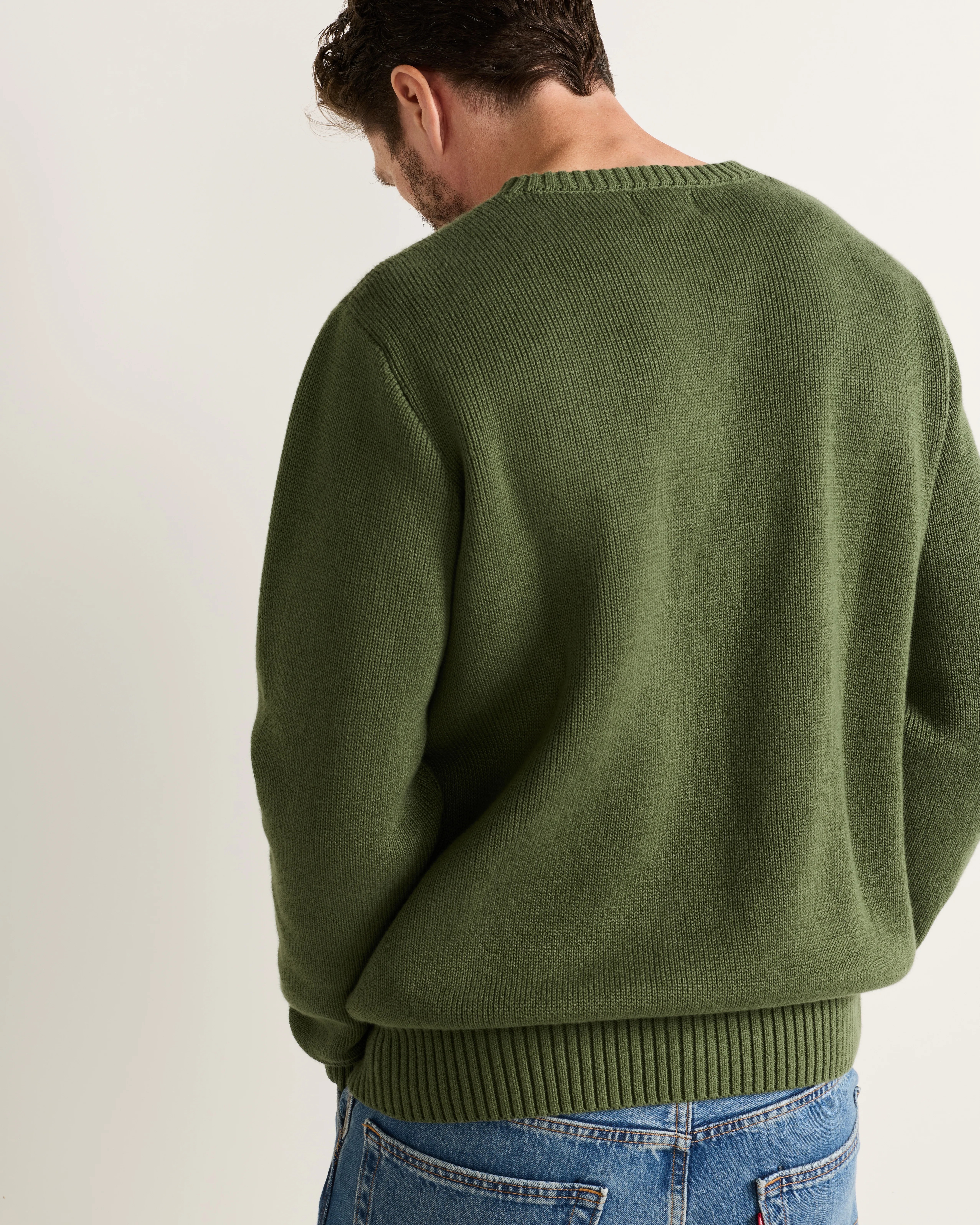 Men’s Western Lake Scene Cotton Sweater