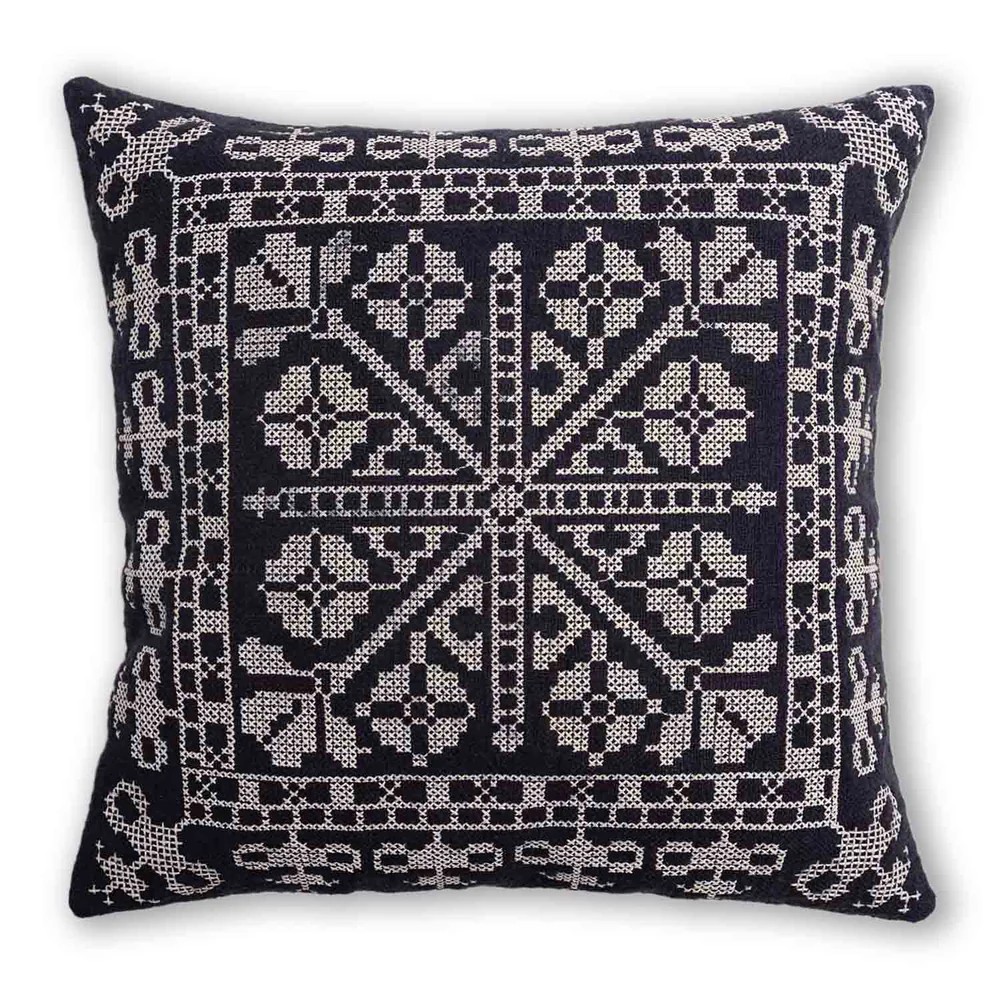 Cross Stitch Embroidered Cushion Cover