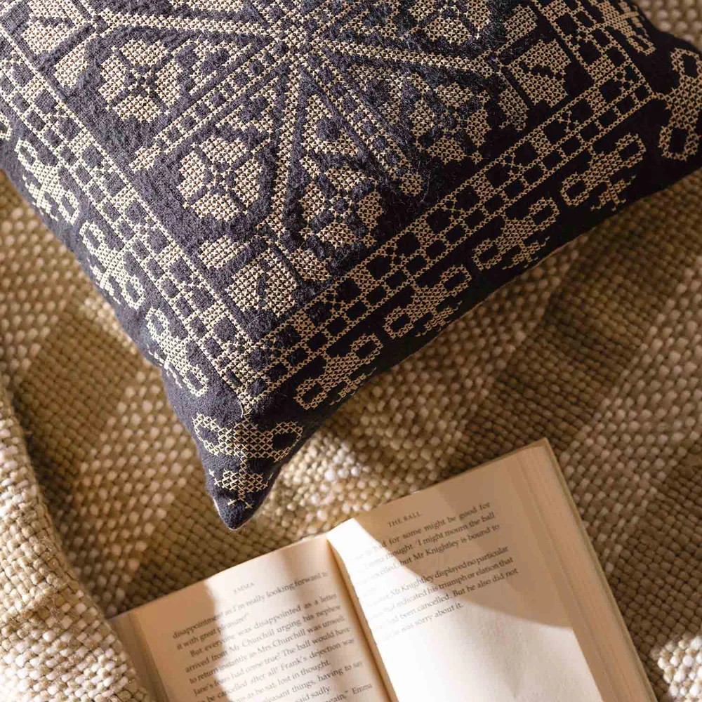 Cross Stitch Embroidered Cushion Cover