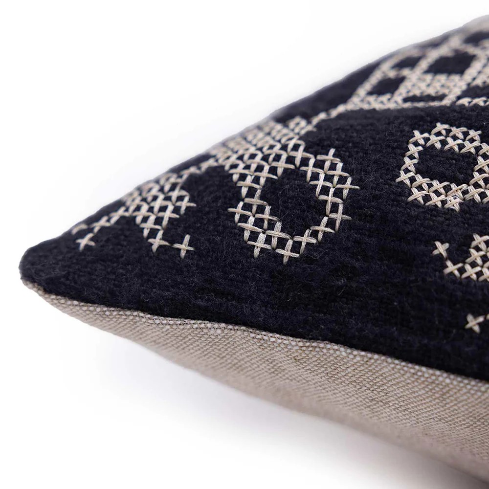 Cross Stitch Embroidered Cushion Cover
