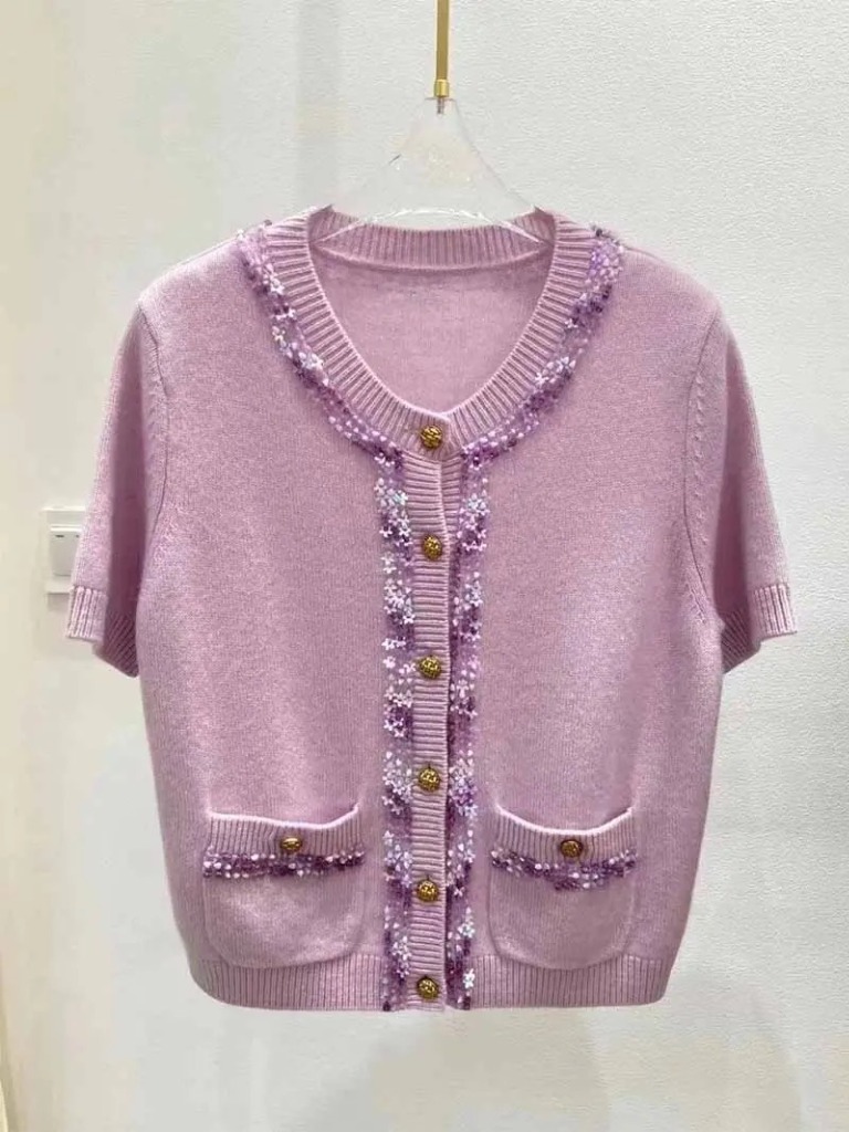Lilac Cardigan Swatch