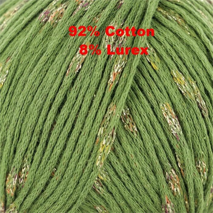 Cotton Lurex Yarn Swatch