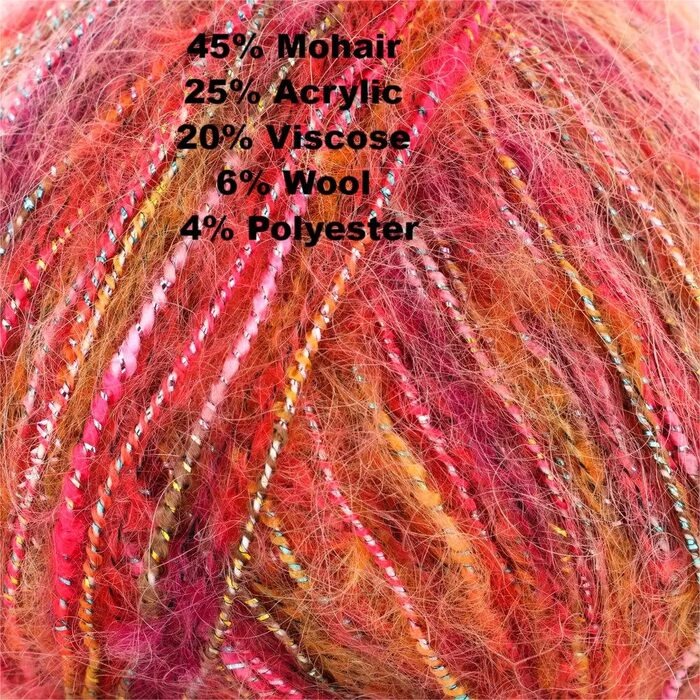 Mohair Acrylic Yarn Swatch
