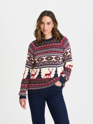 Cotton Novelty "Driving Home" Crew Neck Jumper