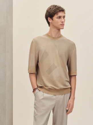 Men’s Big Maillon Short-Sleeve Cotton Sweater