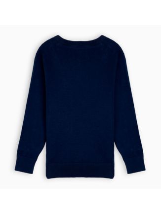 Lightweight Navy V-Neck School Jumper