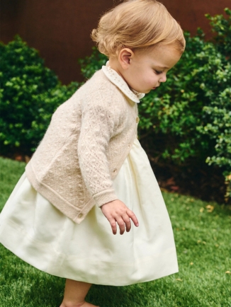 100% Cashmere Diamond Pattern Baby Cardigan