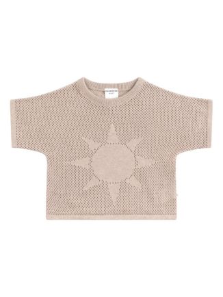 Sand Organic Cotton Jacquard Sun Tee