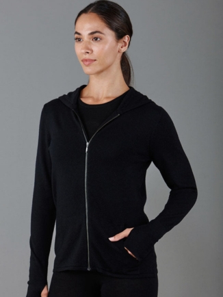 Heavyweight Merino Activewear Hooded Jumper