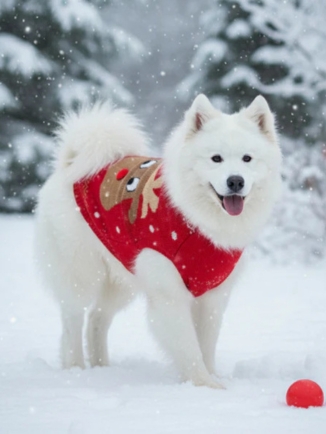 Classic Reindeer Print Dog Sweater