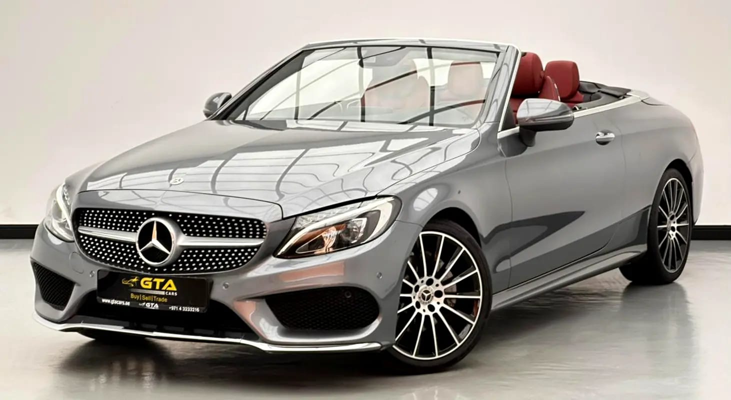 2018 Mercedes-Benz C200 Cabriolet, 1 Year Unlimited KM Warranty, Full Service History, GCC - Thumbnail 1