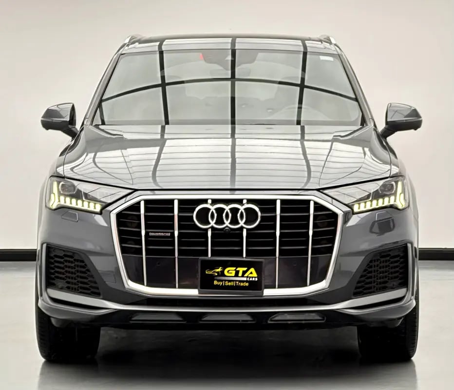 2022 Audi Q7 55 TFSI Quattro S-Line, 1 Year Warranty Unlimited KM, Service History, GCC - Thumbnail 2