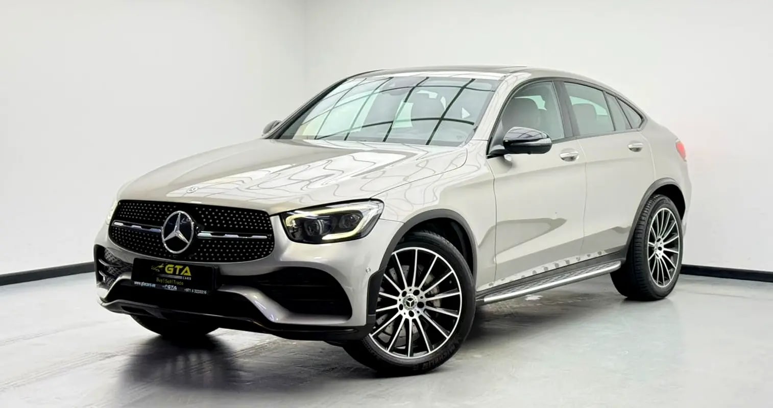 2020 Mercedes Benz GLC300 AMG 4MATIC Coupe, 2027 MB Warranty, Full MB Service History, GCC - Thumbnail 1