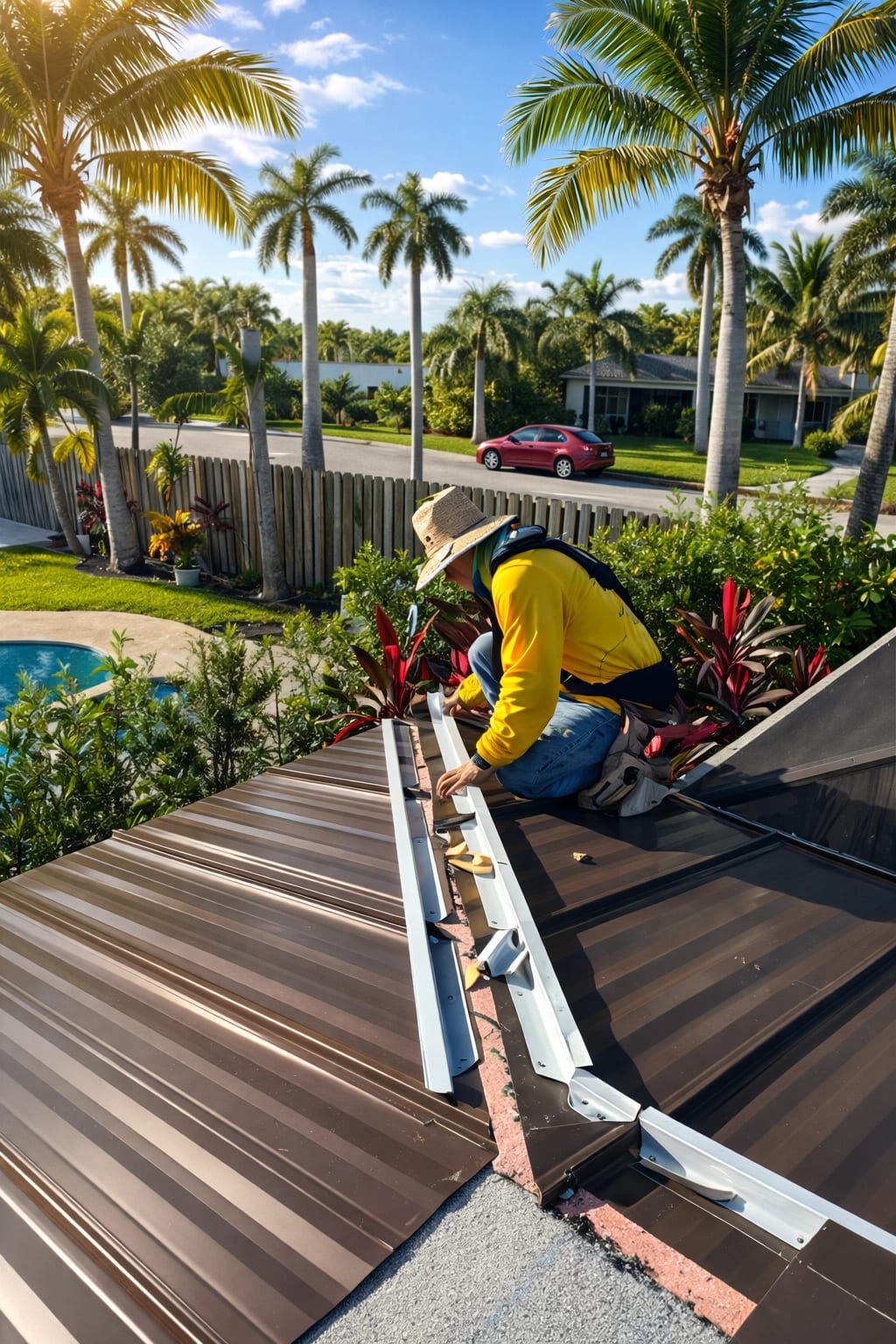 Lionz Roofing crew in Lake Worth Beach