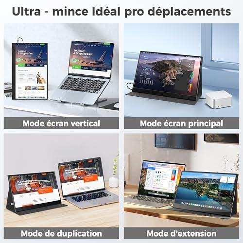 Vue 3 de Ecran Portable Full Hd