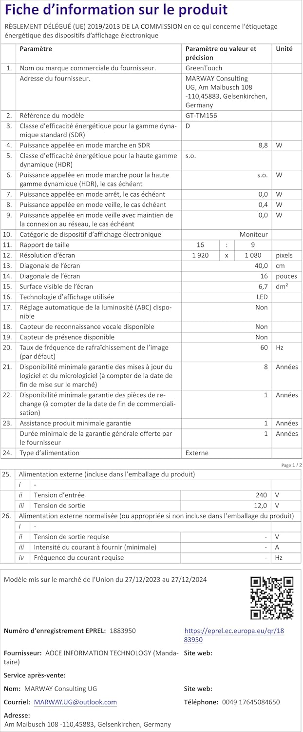 Vue 7 de Asus Vth Ecran Pc