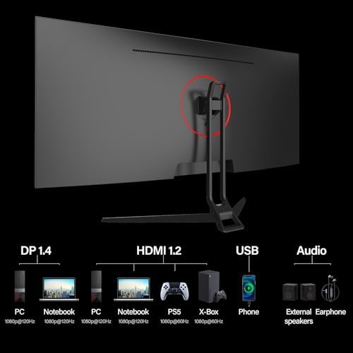 Vue 7 de Gawfolk Moniteur Ultrawide Pouces