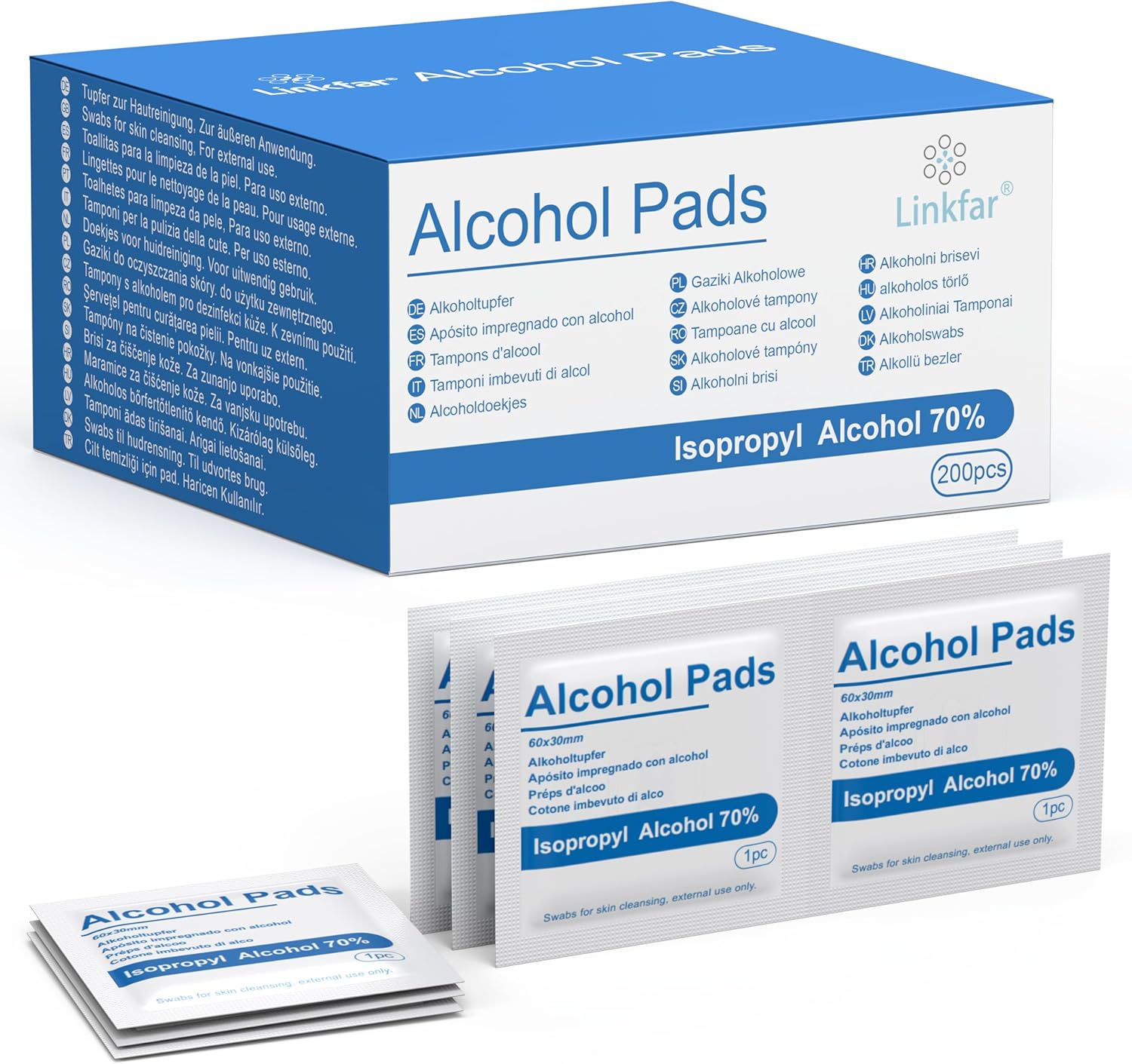 Linkfar Lingettes Nettoyantes Alcool