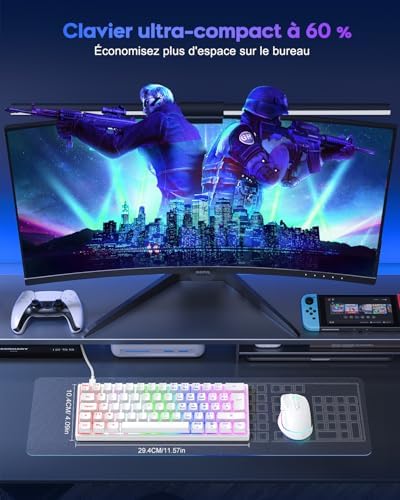 Vue 2 de Tecurs Clavier Mecanique Gaming