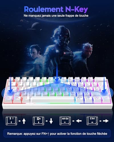 Vue 6 de Tecurs Clavier Mecanique Gaming