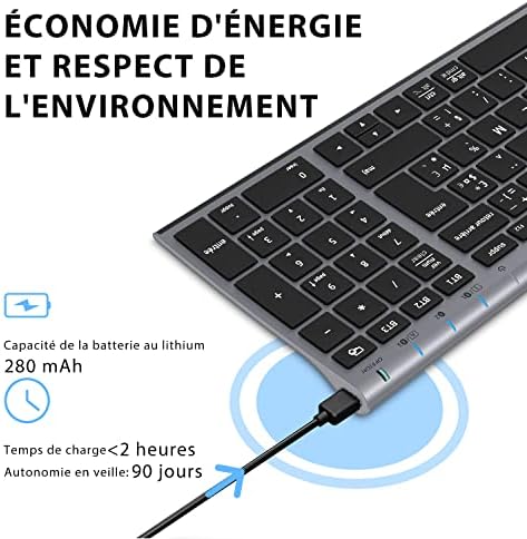 Vue 3 de Iclever Clavier Bluetooth Clavier